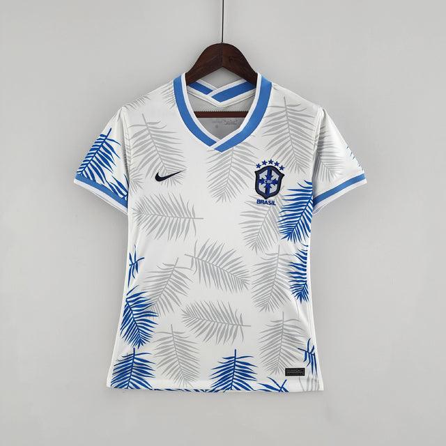 Camisa Femenina Seleccion Brasil Nike - Blanco - Conceito Floresta Amazônica