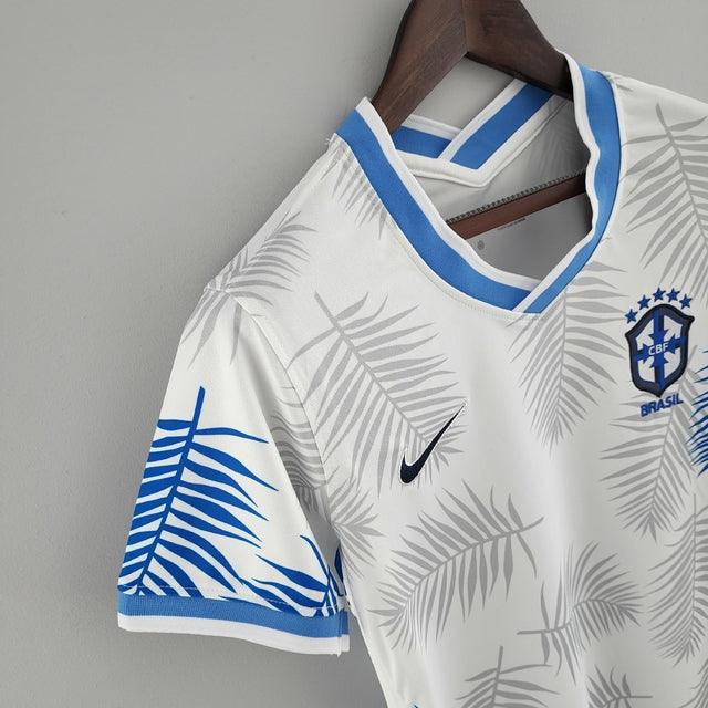 Camisa Femenina Seleccion Brasil Nike - Blanco - Conceito Floresta Amazônica