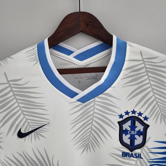 Camisa Femenina Seleccion Brasil Nike - Blanco - Conceito Floresta Amazônica