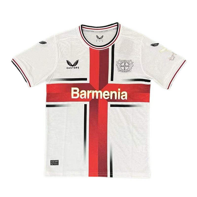 Camiseta Bayer Leverkusen Segunda Equipacion 24/25 - Blanco/Rojo