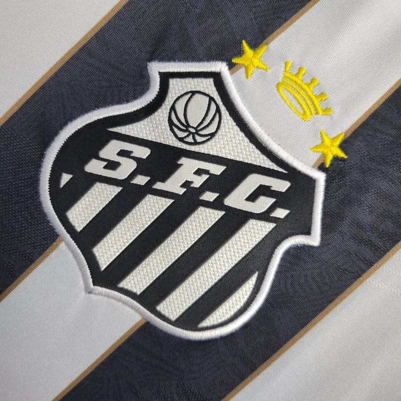 Camiseta Santos Home 24/25 - Negro/Blanco