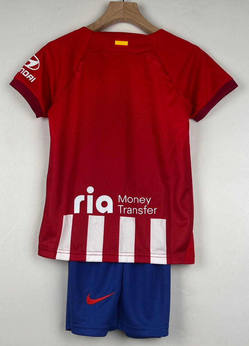 Camiseta y Pantalones para niños Atletico de Madrid Primera Equipacion 23/24