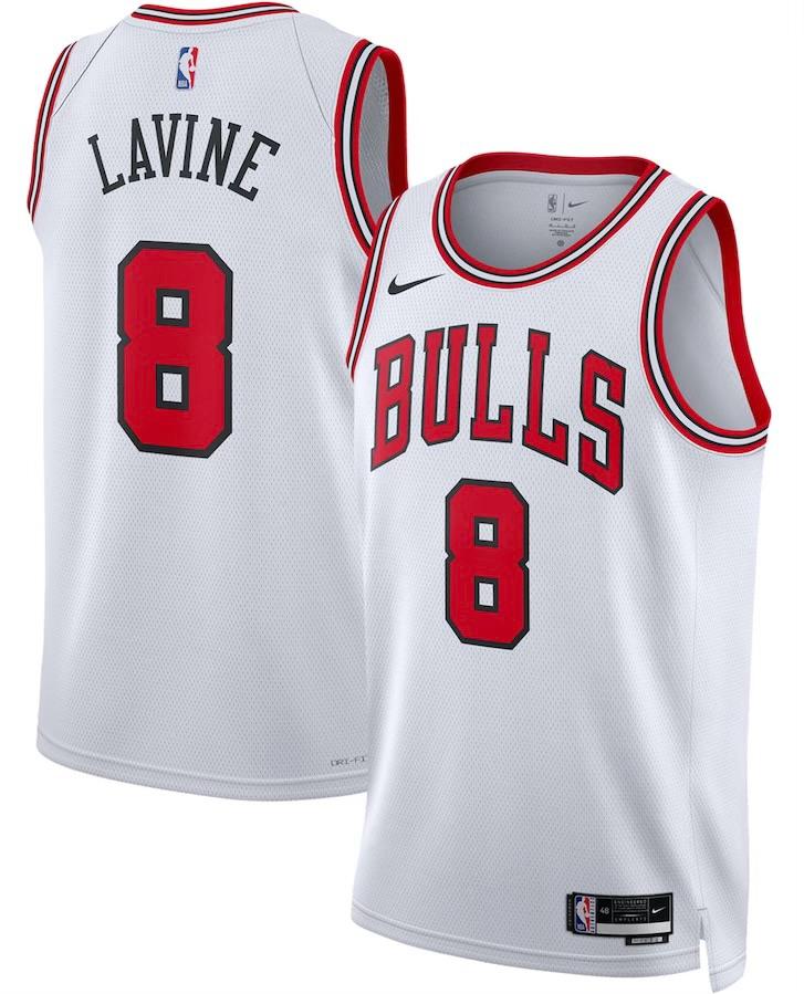 Chicago Bulls Zach LaVine White Jersey - Association Edition