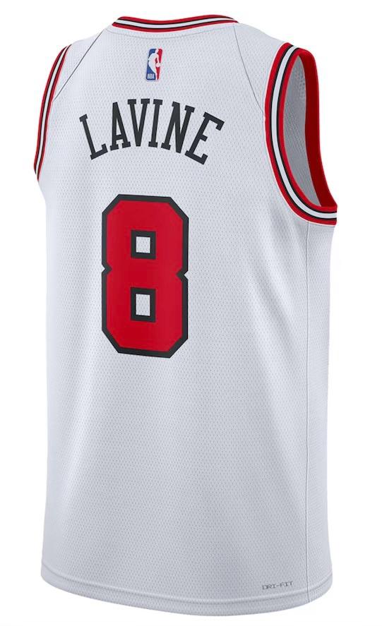 Chicago Bulls Zach LaVine White Jersey - Association Edition