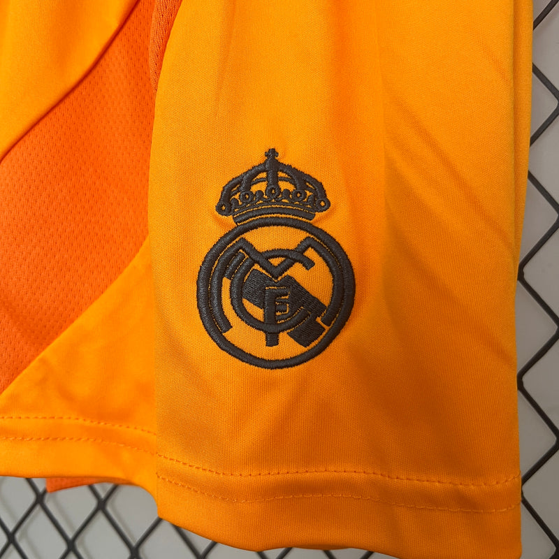 Camiseta y Pantalones para niños Real Madrid 24/25 Segunda Equipacion - Naranja