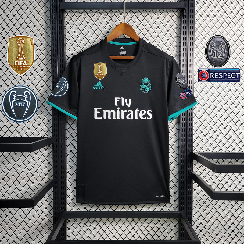 Camiseta Retro Real Madrid 2017/18 - Negro