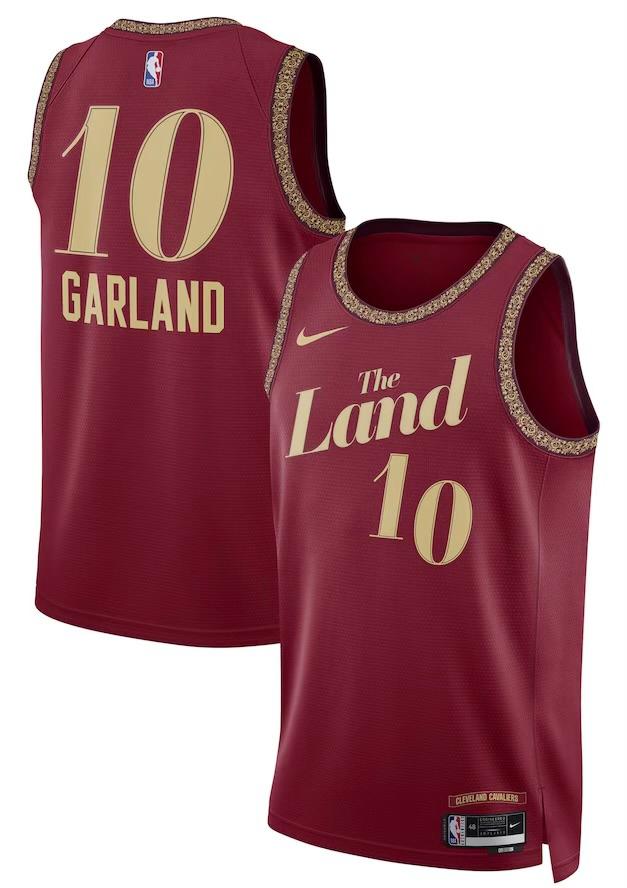 Cleveland Cavaliers Darius Garland Wine 2023/24 Jersey - City Edition