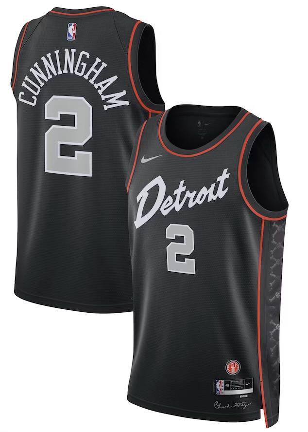 Detroit Pistons Cade Cunningham Black 2023/24  Jersey - City Edition