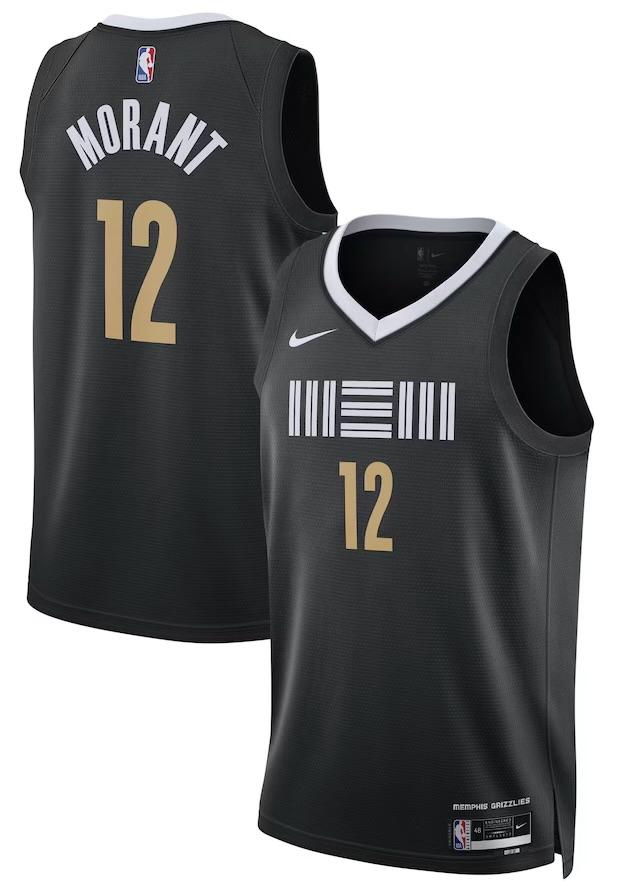 Memphis Grizzlies Ja Morant Black 2023/24 Jersey - City Edition