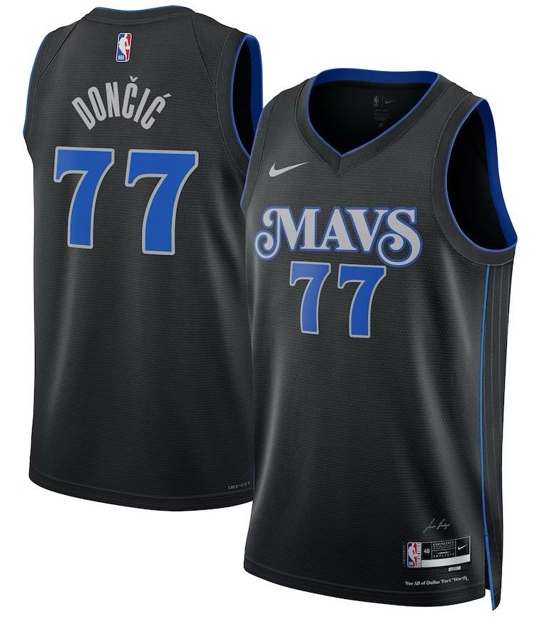 Dallas Mavericks Luka Dončić Black 2023/24 Jersey - City Edition