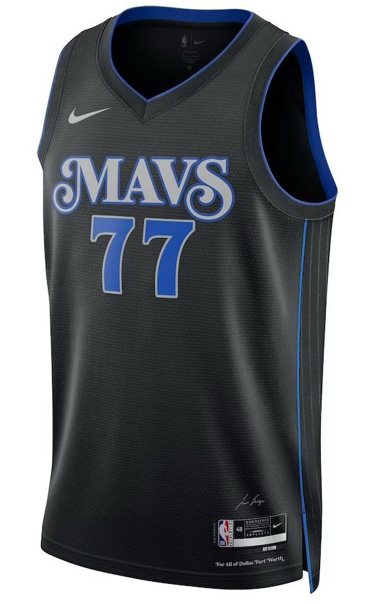 Dallas Mavericks Luka Dončić Black 2023/24 Jersey - City Edition