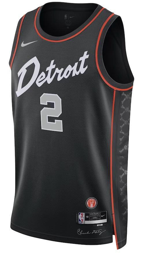 Detroit Pistons Cade Cunningham Black 2023/24  Jersey - City Edition