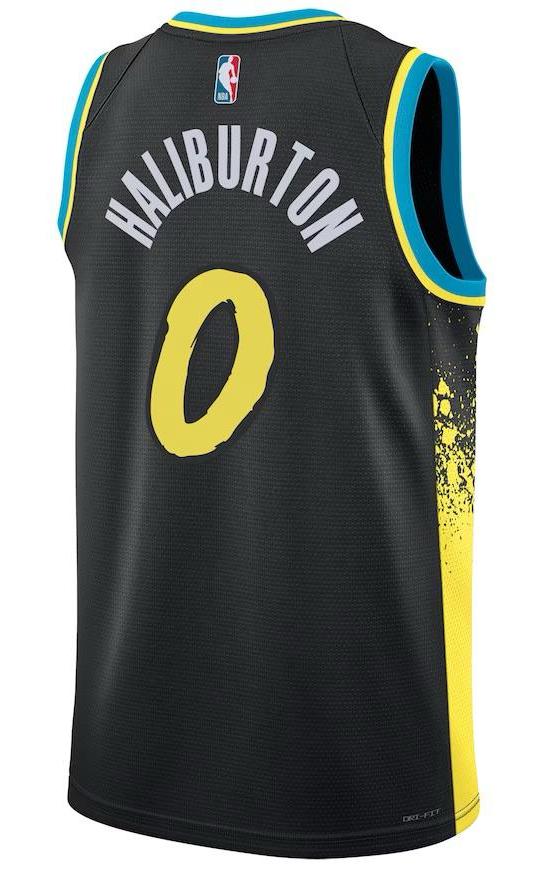 Indiana Pacers Tyrese Haliburton Black 2023/24  Jersey - City Edition