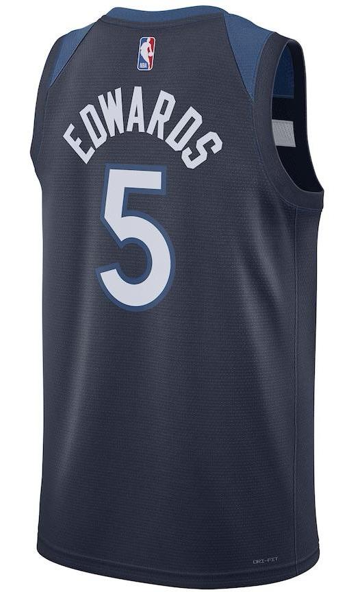 Minnesota Timberwolves Anthony Edwards Navy Jersey - Icon Edition