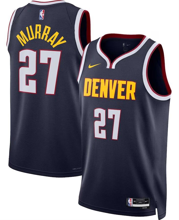 Denver Nuggets Jamal Murray Navy Jersey - Icon Edition