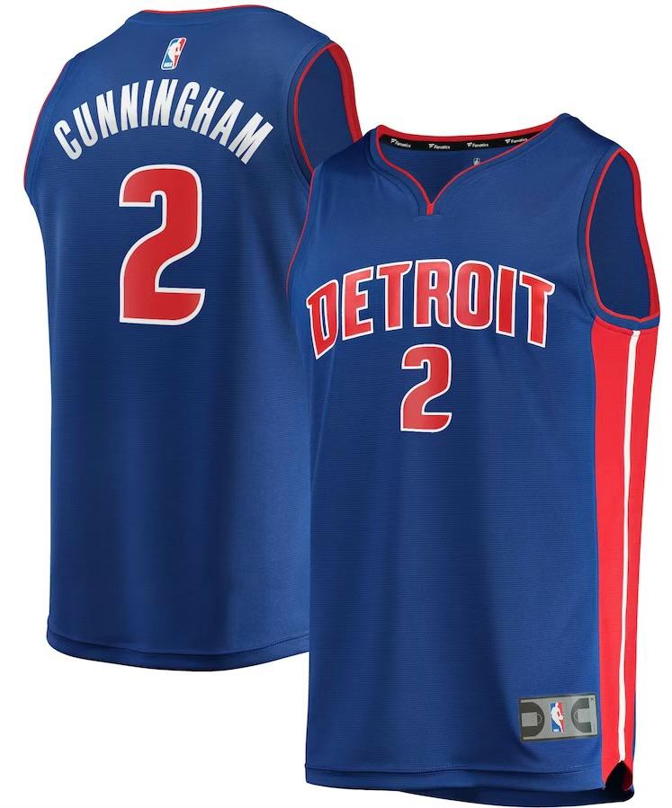 Detroit Pistons Cade Cunningham  Blue  Jersey - Icon Edition