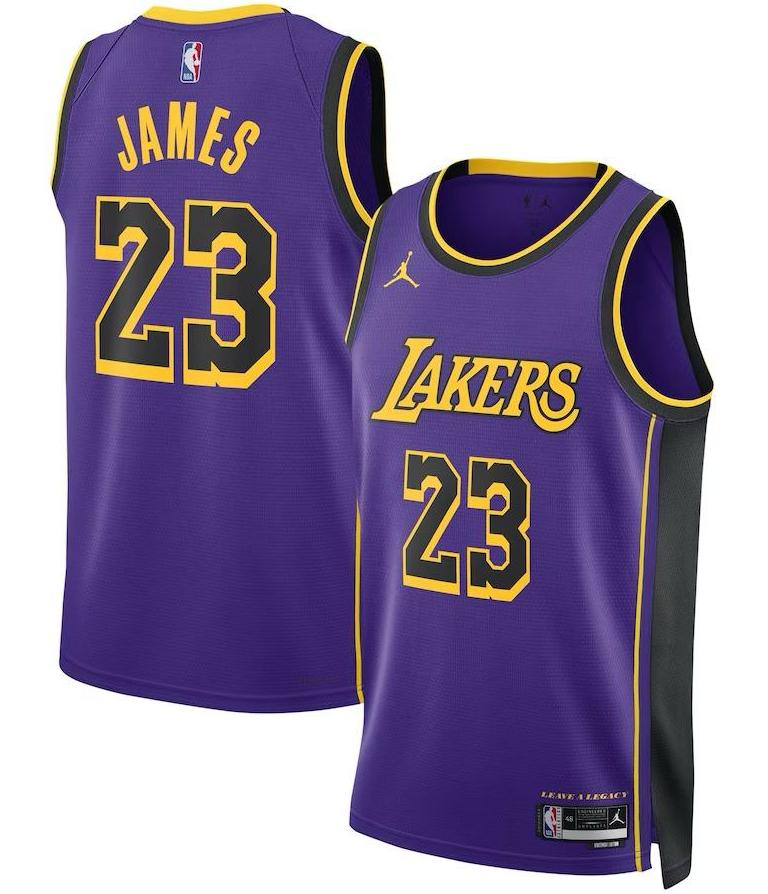 Los Angeles Lakers LeBron James Purple Jersey - Statement Edition