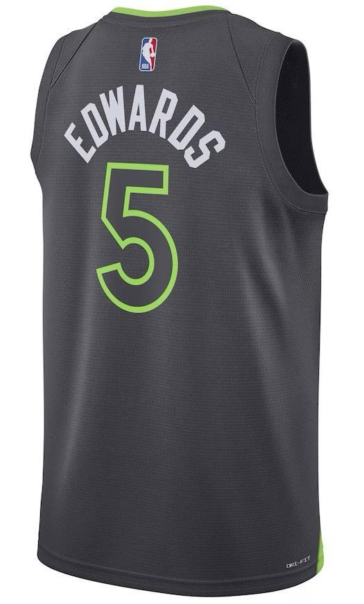 Minnesota Timberwolves Anthony Edwards Charcoal Jersey - Statement Edition