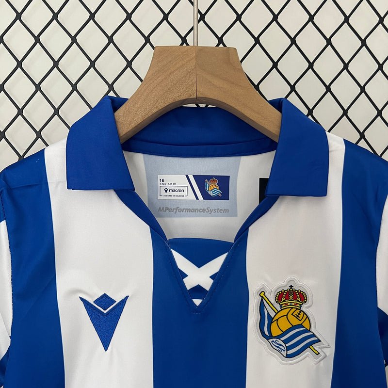 Camiseta y Pantalones para niños Real Sociedad Primera Equipacion 24/25