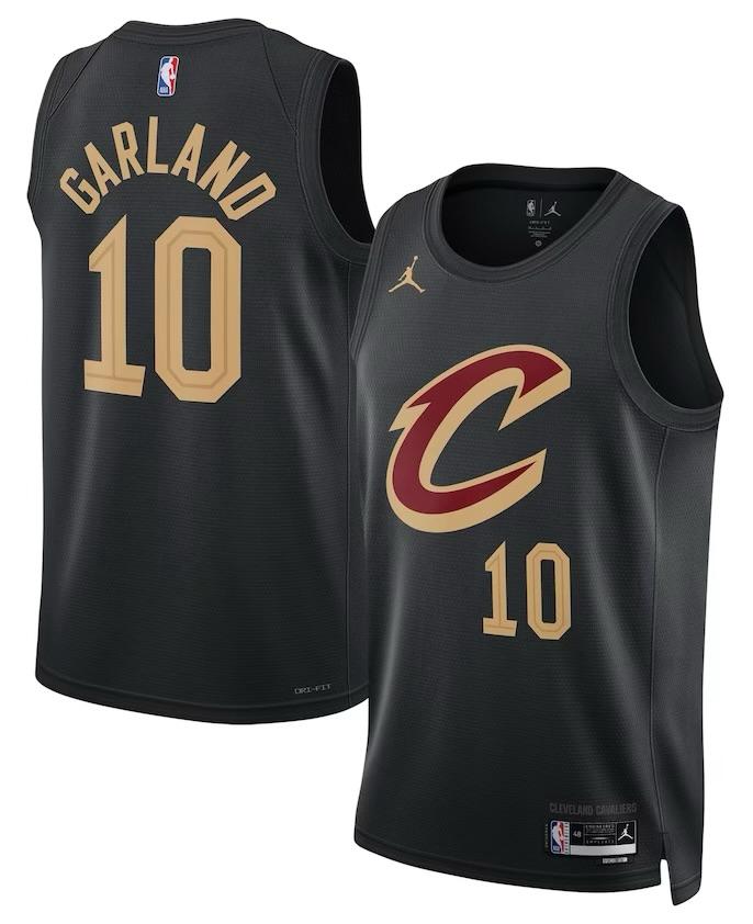 Cleveland Cavaliers Darius Garland Black Jersey - Statement Edition