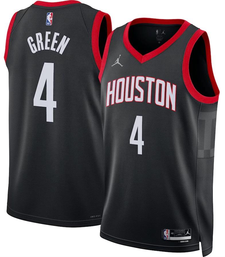 Houston Rockets Jalen Green Black Jersey - Statement Edition