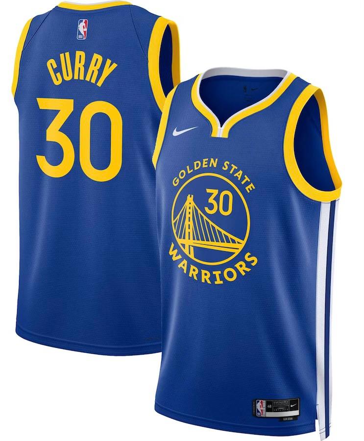 Golden State Warriors Stephen Curry Royal Jersey - Icon Edition