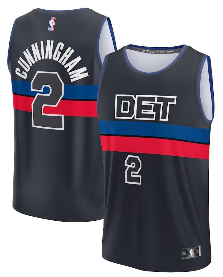 Detroit Pistons Cade Cunningham Black  Jersey - Statement Edition