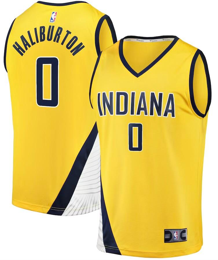 Indiana Pacers Tyrese Haliburton Gold Jersey - Statement Edition