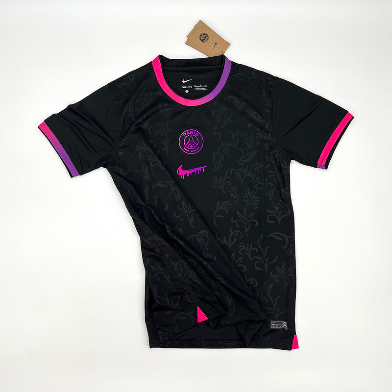 Camisa do  PSG Edición Especial  24/25 Negro e Rosa