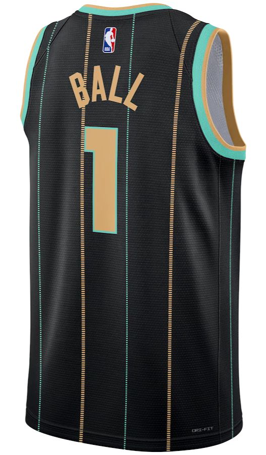 Charlotte Hornets LaMelo Ball Black 2022/23 Jersey - City Edition