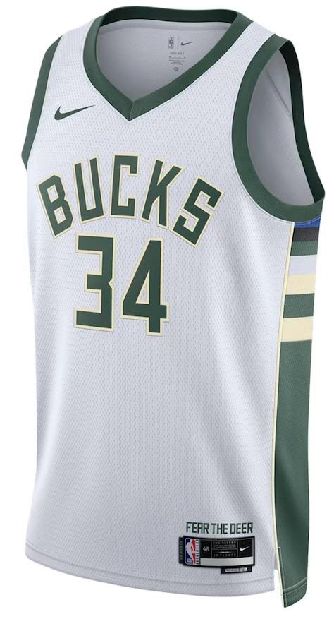 Milwaukee Bucks Giannis Antetokounmpo White Jersey - Association Edition