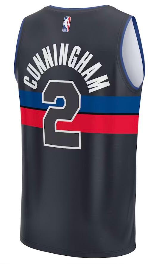 Detroit Pistons Cade Cunningham Black  Jersey - Statement Edition