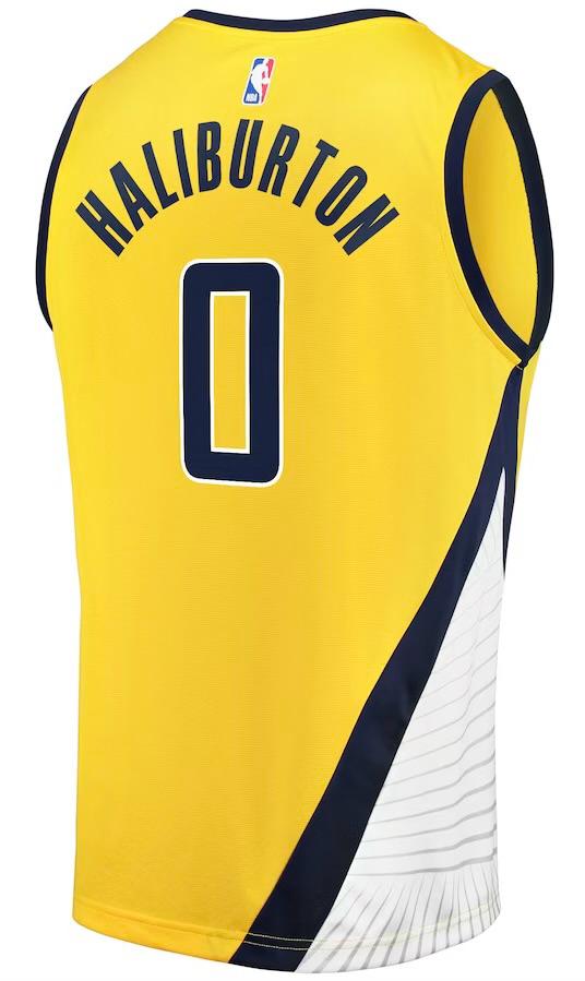 Indiana Pacers Tyrese Haliburton Gold Jersey - Statement Edition