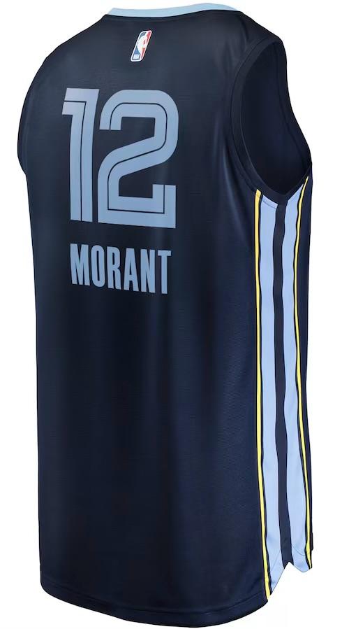 Memphis Grizzlies Ja Morant Navy Jersey - Icon Edition