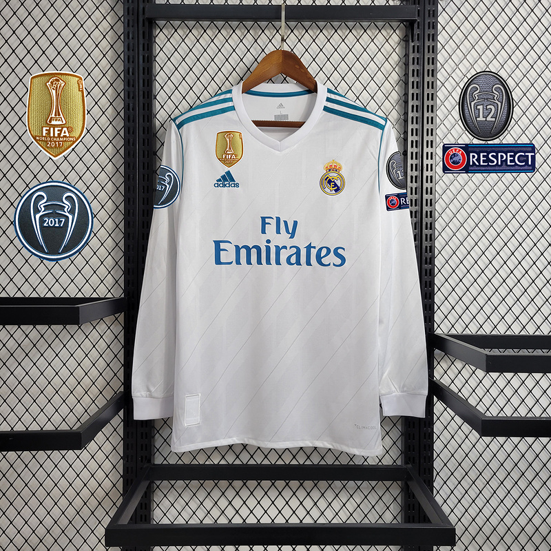 Camiseta Manga Larga Real Madrid 17/18 - Con Patch UCL