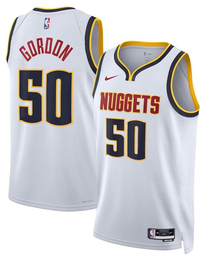 Denver Nuggets Aaron Gordon White Jersey - Association Edition