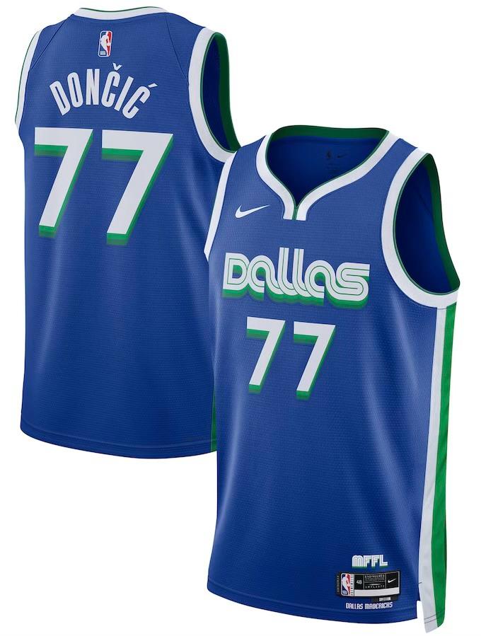 Dallas Mavericks Luka Doncic Blue 2022/23 Jersey - City Edition