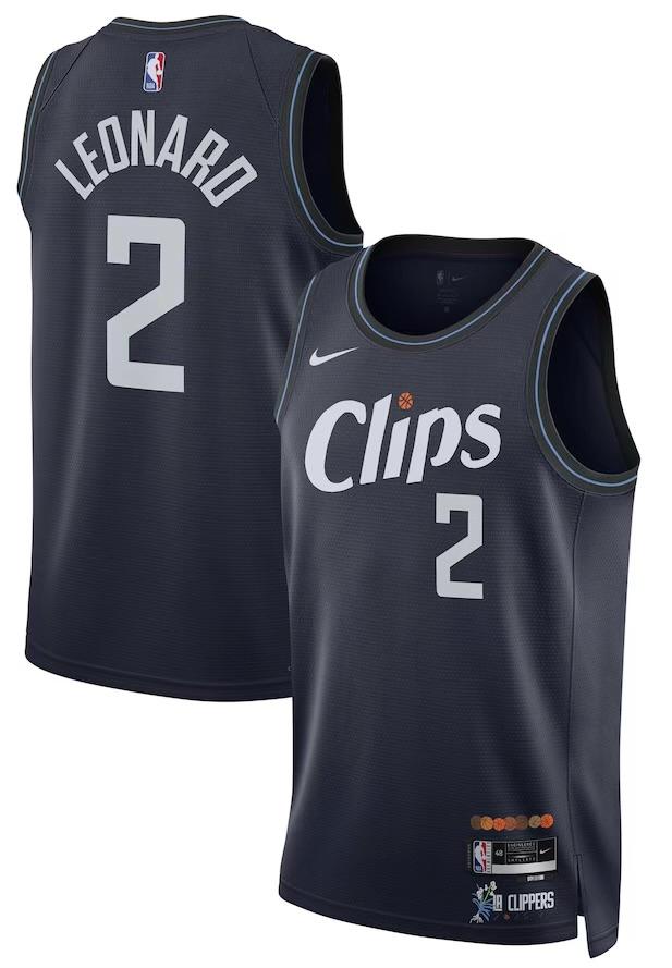 LA Clippers Kawhi Leonard Navy 2023/24 Jersey - City Edition