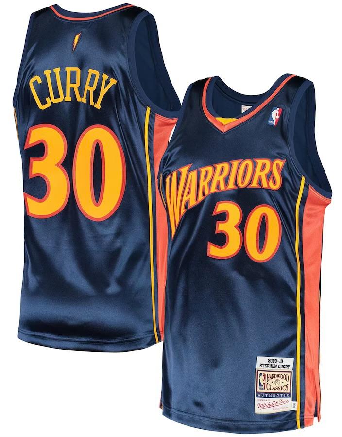 Golden State Warriors Stephen Curry  Navy 2009/10 Hardwood Classics Jersey