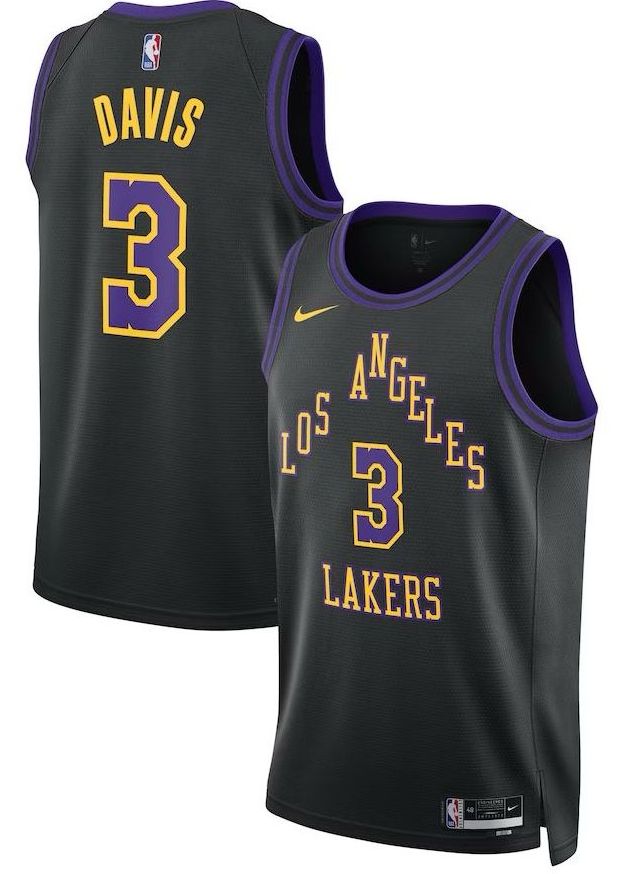 Los Angeles Lakers Anthony Davis Black 2023/24 Jersey - City Edition