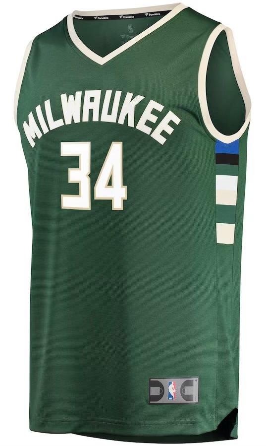 Milwaukee Bucks Giannis Antetokounmpo Green Jersey - Icon Edition