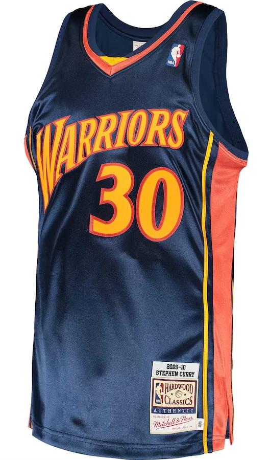 Golden State Warriors Stephen Curry  Navy 2009/10 Hardwood Classics Jersey