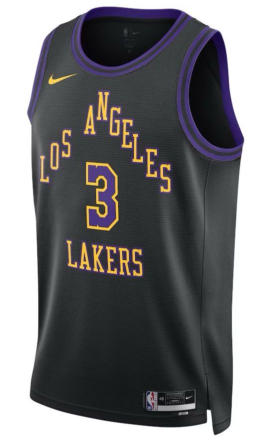 Los Angeles Lakers Anthony Davis Black 2023/24 Jersey - City Edition