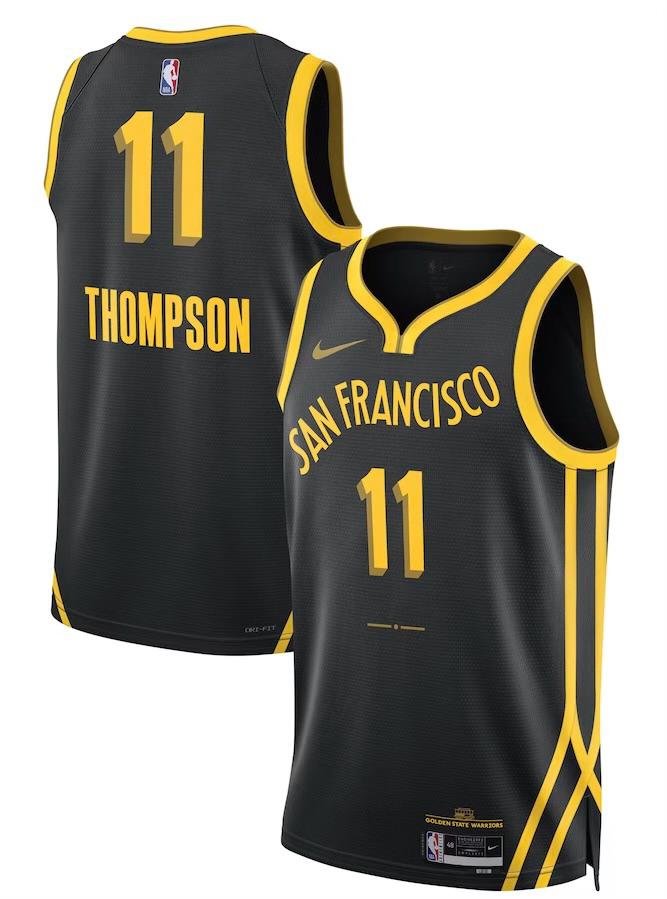 Golden State Warriors Klay Thompson Black 2023/24  Jersey - City Edition