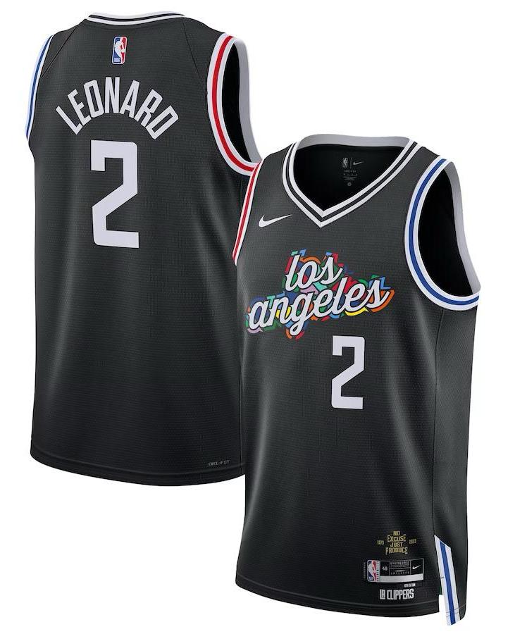 LA Clippers Kawhi Leonard Black 2022/23 Jersey - City Edition