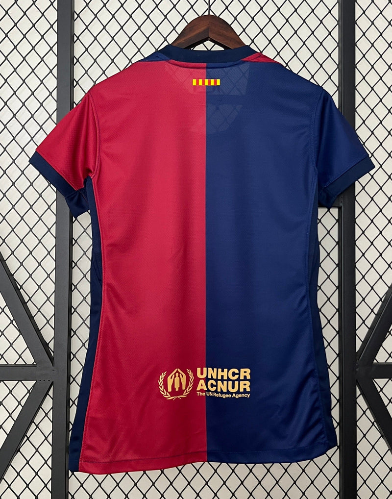 Camiseta Femenina Barcelona Primera Equipacion 23/24 S/N - Hincha - Rojo/Azul