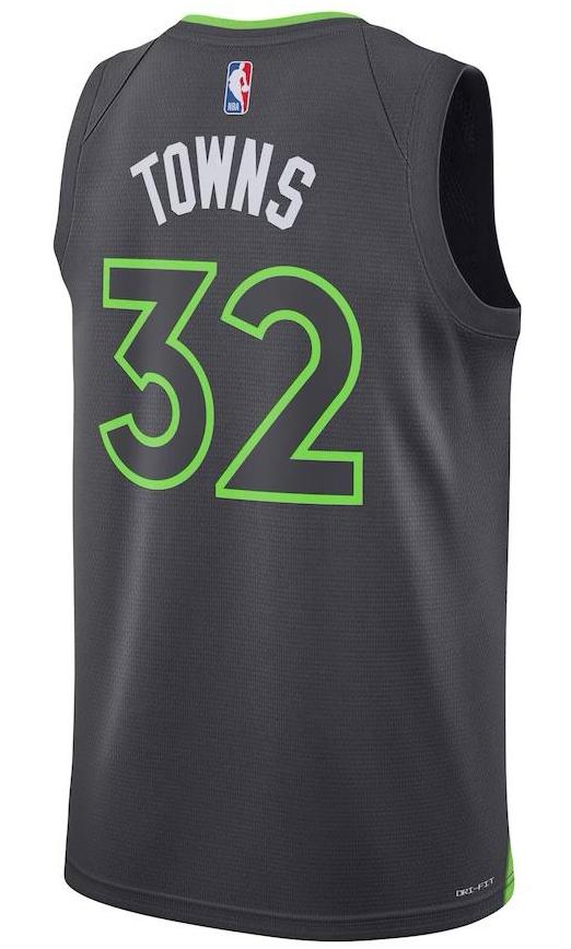 Minnesota Timberwolves Karl-Anthony Towns Charcoal Jersey - Statement Edition