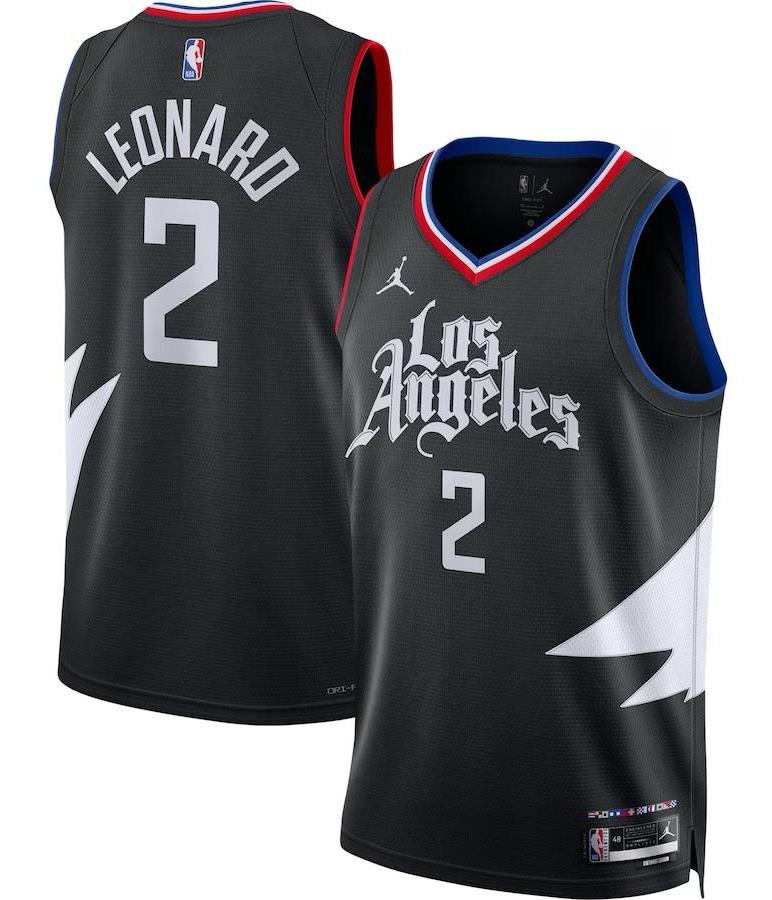 LA Clippers Kawhi Leonard Black Jersey - Statement Edition