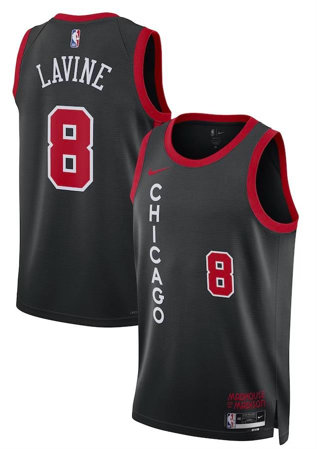 Chicago Bulls Zach LaVine Black 2023/24 Jersey - City Edition