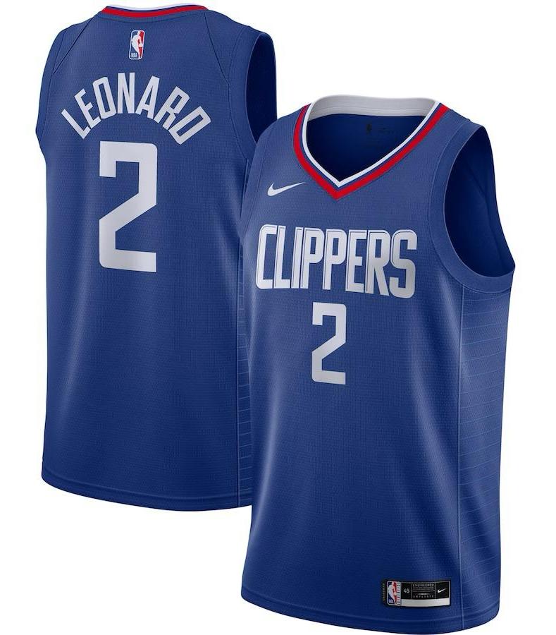 LA Clippers Kawhi Leonard Royal Jersey - Icon Edition